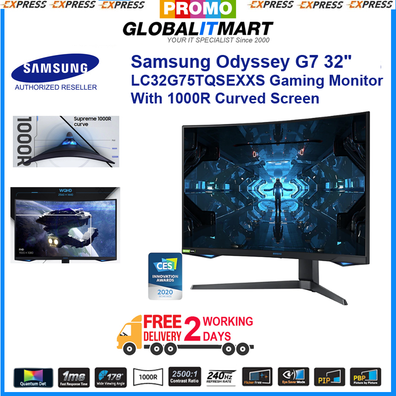 Samsung Odyssey G7 LC32G75TQSEXXS 32 Gaming Monitor With 1000R Curved Screen Singapore