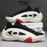 QiaoYiLuo Giày thể thao nam mùa hè thời trang với lưới thoáng khí và đế dày thoải mái