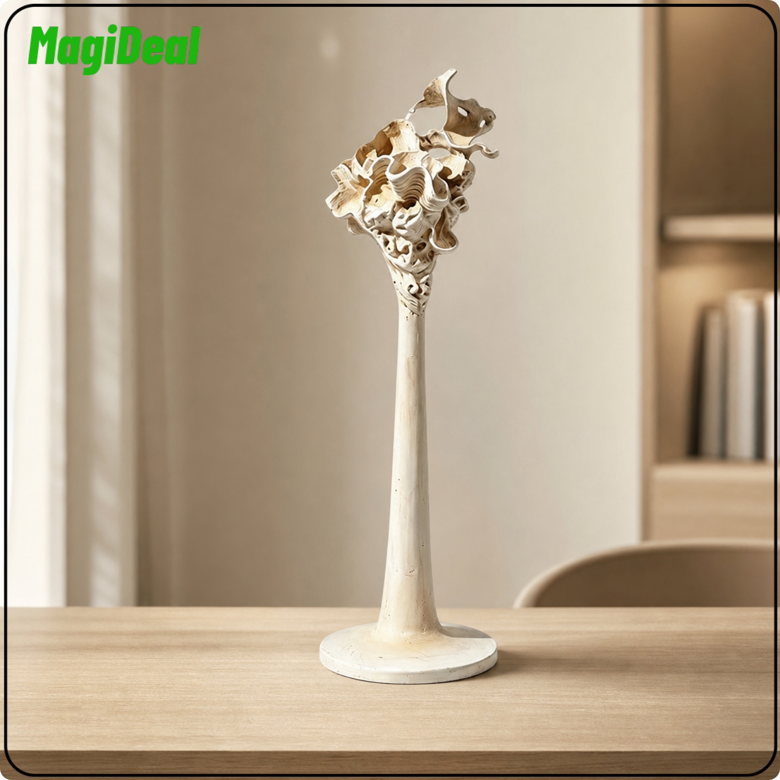 MagiDeal Textured Sculptural Candle Holder Wabi-Sabi Tabletop Candle Holder Modern Candlestick Stand Elegant for Art Collectors, Shelf ราคา 2,795 บาท*ส่งฟรี