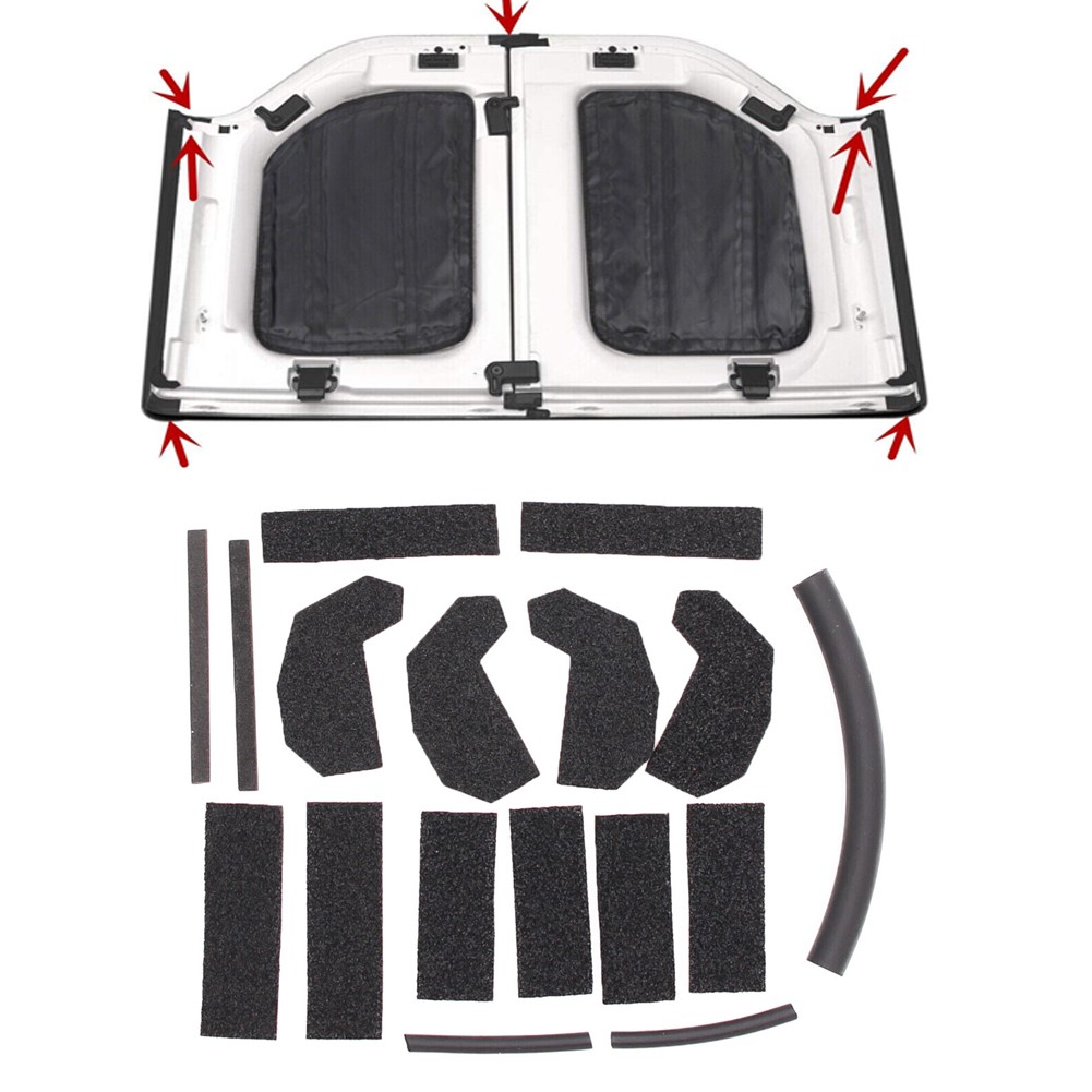Mileauto 17 chiếc Phụ Kiện Bộ phớt mui xe mui cứng cho xe Jeep cho Wrangler JK 07-18 Giao hàng nhanh