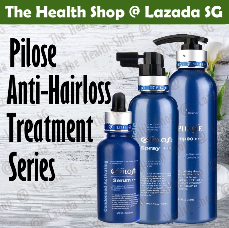 Buy Pilose 3 Piece Anti HairLoss Set includes Shampoo, Spray, Serum Singapore