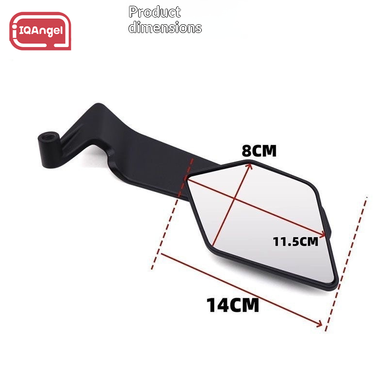 IQANGEL Universal Motorcycle Electric Bike Aero Wing Side Mirror with Durable Plastic Frame and Square Reflective Surface for Adventure Riding Giá 153,260 Đồng*Miễn phí vận chuyển