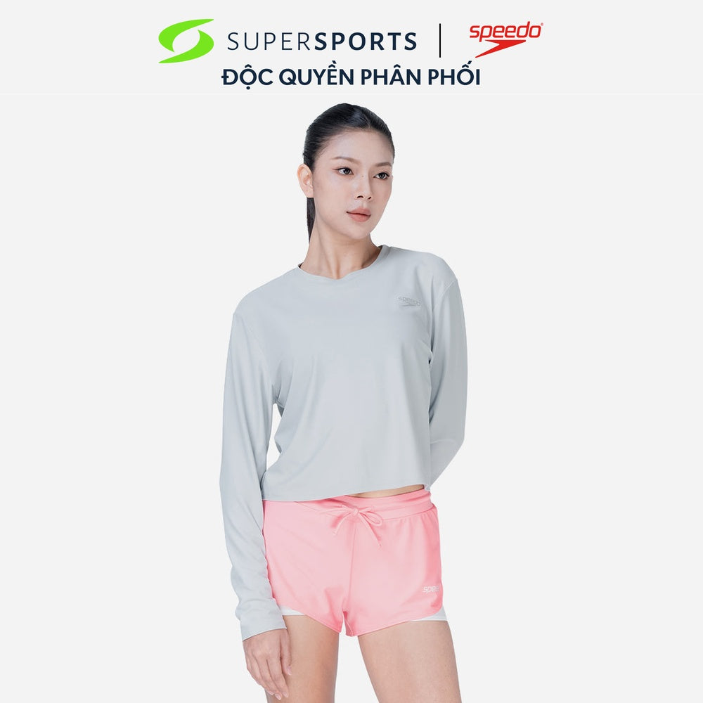 Áo Bơi Chống Nắng Nữ Speedo Sun Protection - Xám - 8-A100768003
