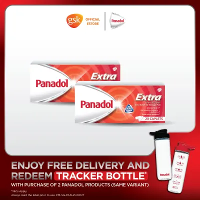 PANADOL Extra with Optizorb, Paracetamol for Strong & Tough Pain Relief, Migraine, Headache, Fever - 20 caplets [2 Pack]