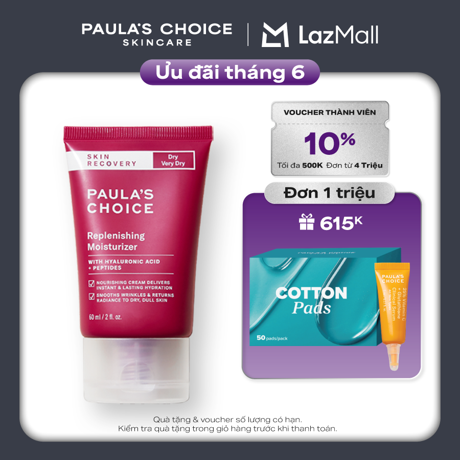 Kem dưỡng ẩm phục hồi nhanh chóng cho da khô Paula’s Choice Skin Recovery Replenishing Moisturer 60 ml 1860