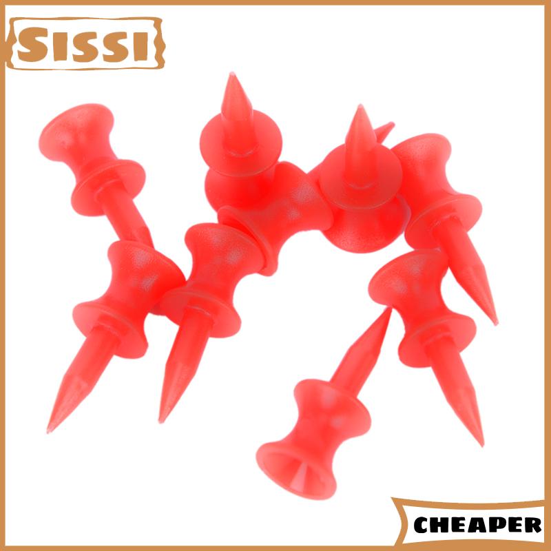 Sissi 50 cái bóng golf màu Đỏ TEE thể thao hai tầng bóng golf 31mm