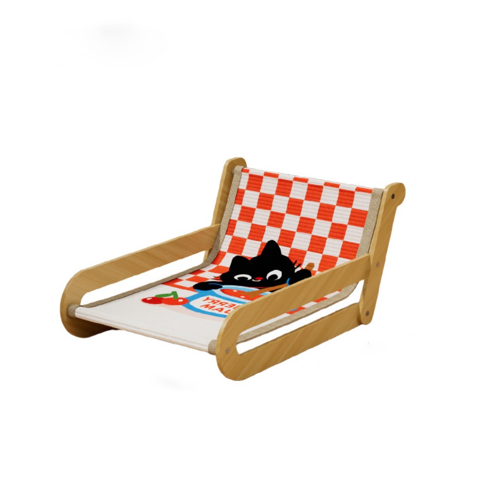 ZENDO12 Chống mài mòn Giường Sofa cho thú cưng Bằng gỗ Phim hoạt hình Ghế đu đưa cho mèo Phổ quát Có thể tháo rời Dụng cụ cào móng cho mèo dành cho mèo và chó - 2