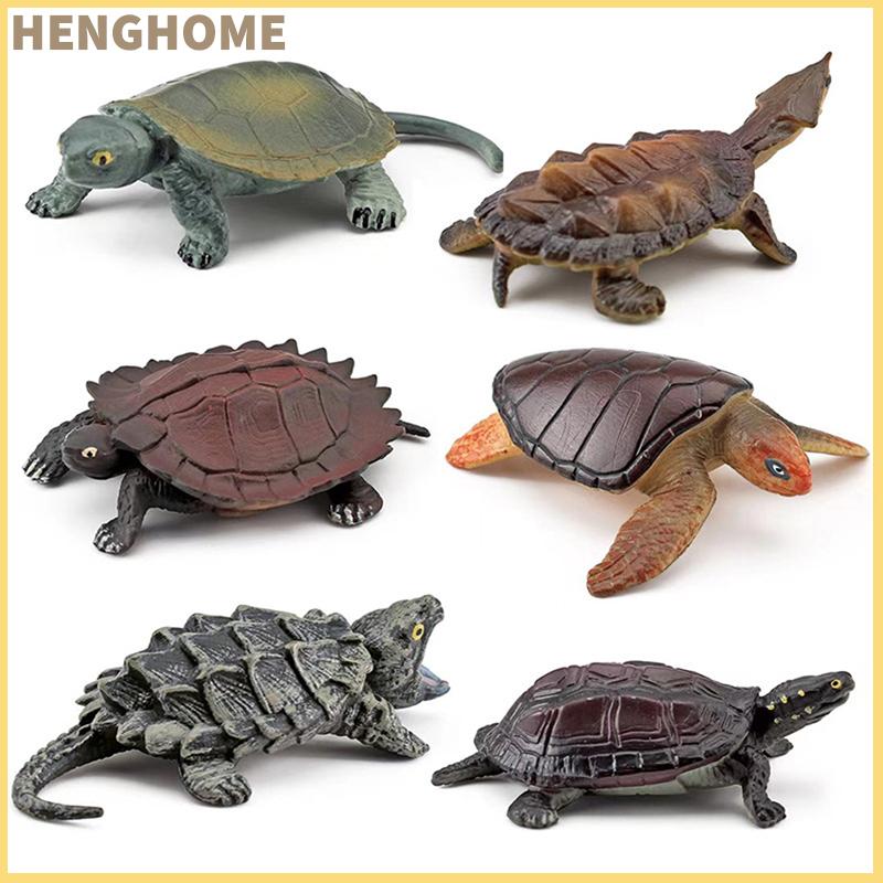 HENGHOME Mô hình hành động rùa mô hình động vật tượng nhỏ đồ chơi trẻ em mô hình bể cá Quà Tặng
