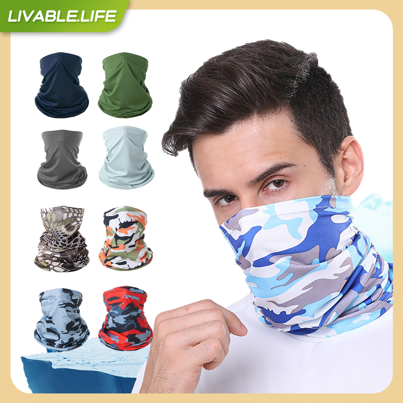 Khăn đa năng chống nắng đi phượt,Khăn ống,bịt măt,khẩu trang kèm giữ ấm cổ đa năng đi chơi,Nhiều Màu Chọn Lựa