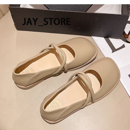 RUICHE French Style Flat Sole Soft Leather Doll Shoes Spring Summer 2023 Fashion for Girls ราคา 212 บาท*ส่งฟรี