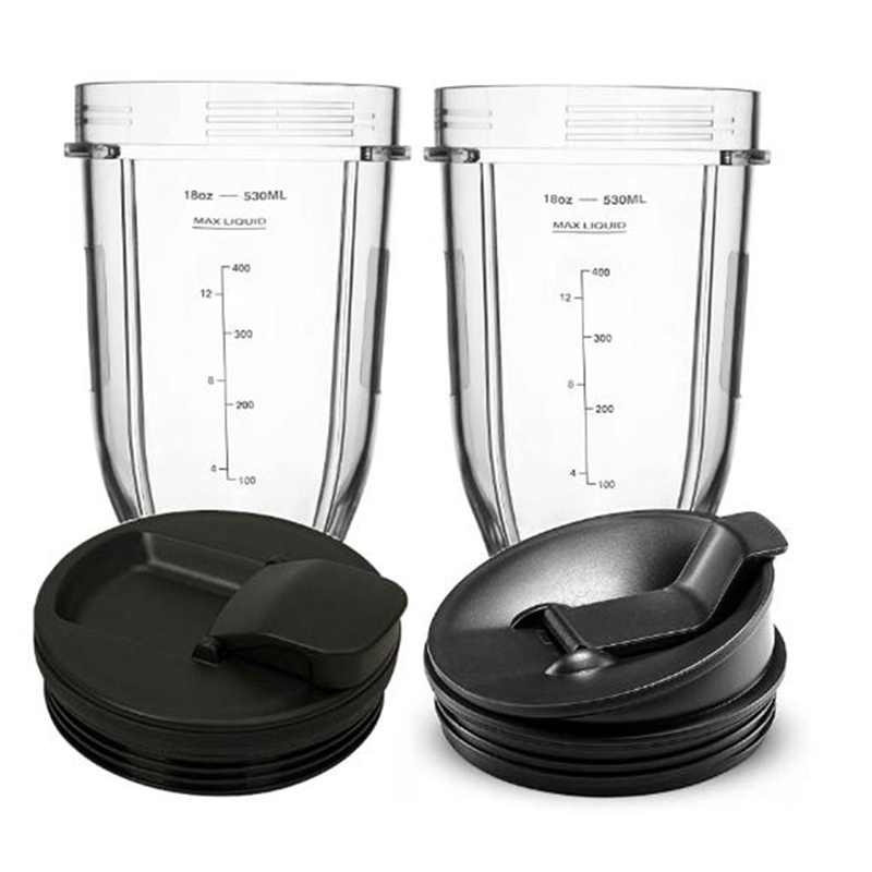 (TFKD) For 18 Oz Cup with 2 Sealing Caps, Suitable for 900W/1000W Juicer Series Blender (2 Pack)