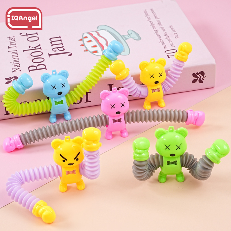 IQANGEL Stretchy Bear Toy for Stress Relief and Fun, Perfect for Kids and Adults - Bendable Animal Figure with Flexible Arms ราคา 15 บาท*ส่งฟรี