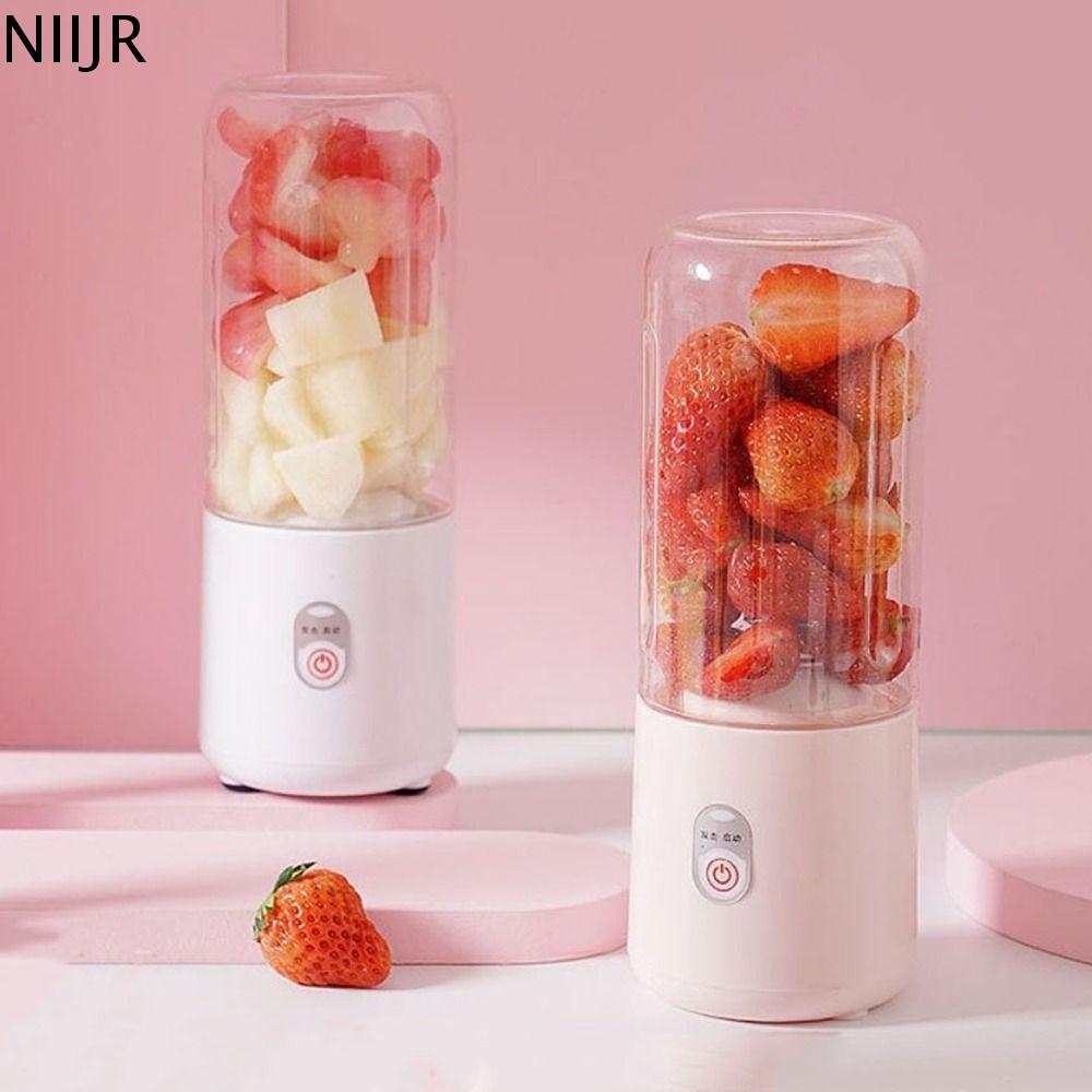 NIIJR Cầm tay Máy ép trái cây điện Sạc USB 500ml Cốc ép trái cây Di động 6 lưỡi dao Máy xay sinh tố dành cho gia đình