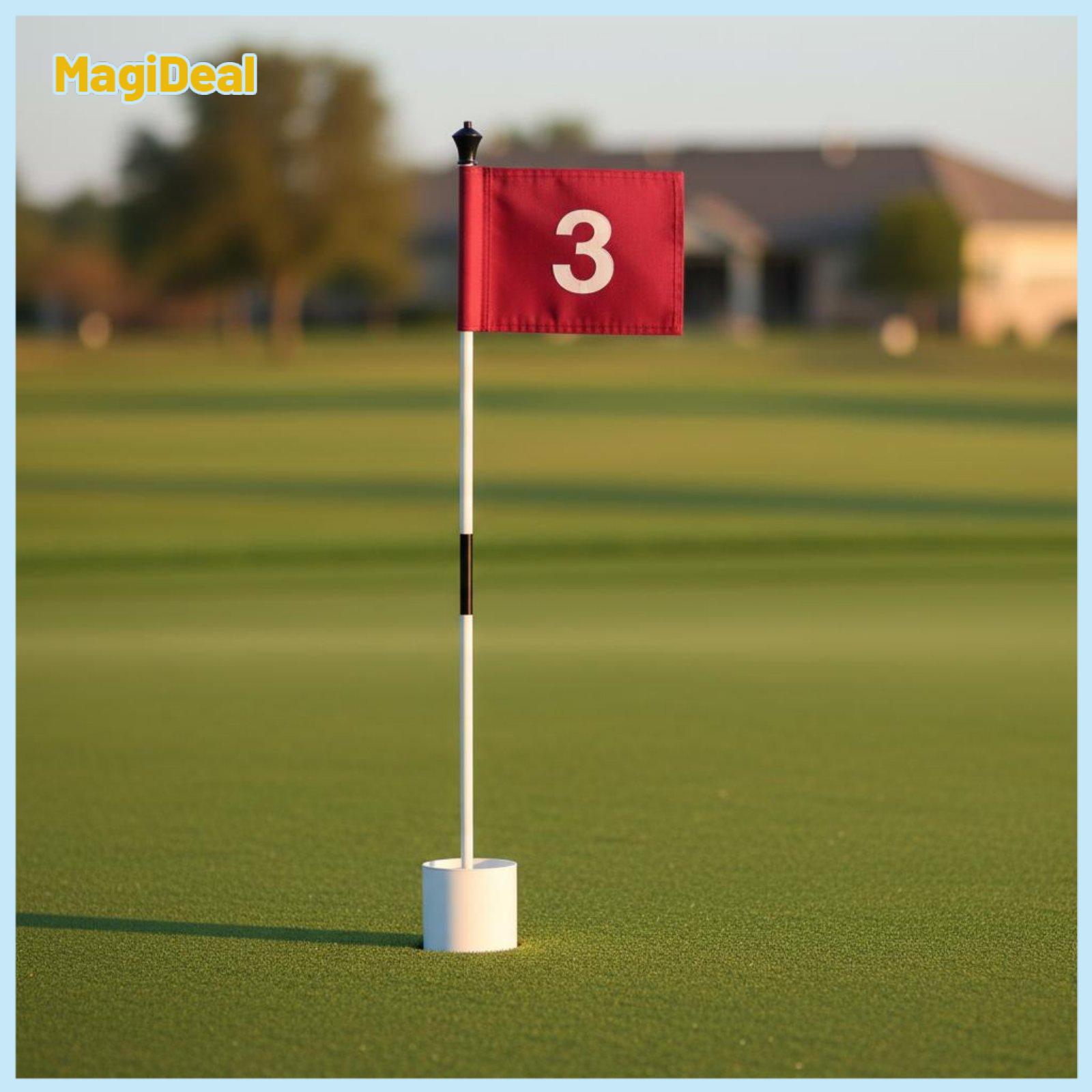 Adjustable Height Golf Practice Flag Marker Outdoor Putting Green Set for Golf Chipping Mat and Training Equipment