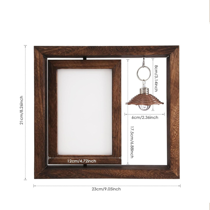 Khung ảnh 67 inch với bầu không khí sáng tạo 360 ° xoay hai mặt Khung ảnh Cá Tính Album cho ảnh 4x6 inch