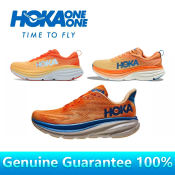 HOKA ONE ONE Bondi 8/Clifton 9 Orange Running Shoes