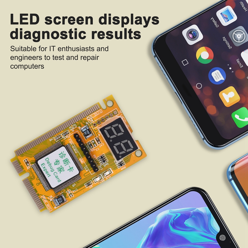 Multifunction 3 in 1 Debug Card Expert Mini PCI PCI-E LPC PC Laptop Analyzer Tester Diagnostic Post Test Card Part