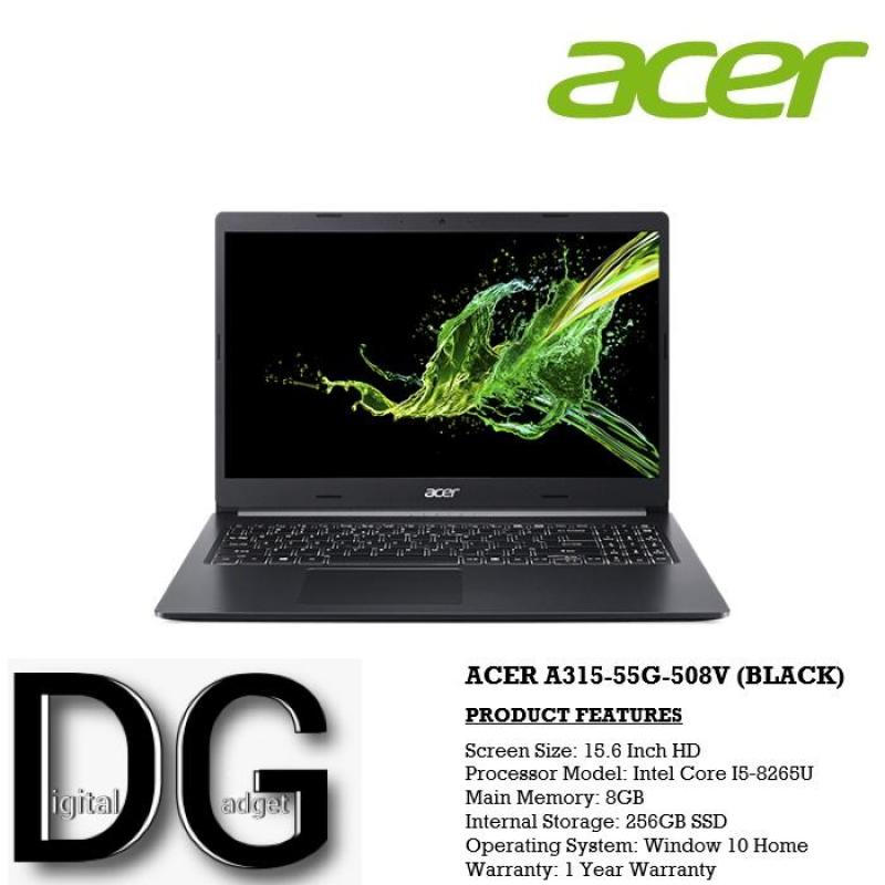 ACER A315-55G-508V (BLACK) 15.6 IN INTEL CORE I5-8265U 8GB 256GB SSD WIN 10