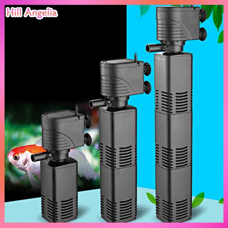 [Hill Angelia] Nhựa 3 Trong 1 Fish Tank Lọc Lọc Tăng Oxy Không Khí Aquarium Lọc Với Bên Trong Miếng Bọt Biển 4 6 12 20 30W