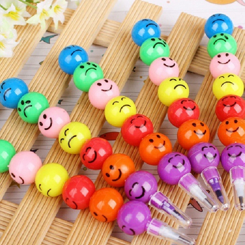 5Pcs Phim Hoạt Hình Smiley Colour Bút Chì cảm ơn TớI dự tiệc sinh nhật Trẻ Em Quà Tặng Giveaway Đồ Chơi Trở Lại Trường Học Hiện Nay Con Pinata Chất độn