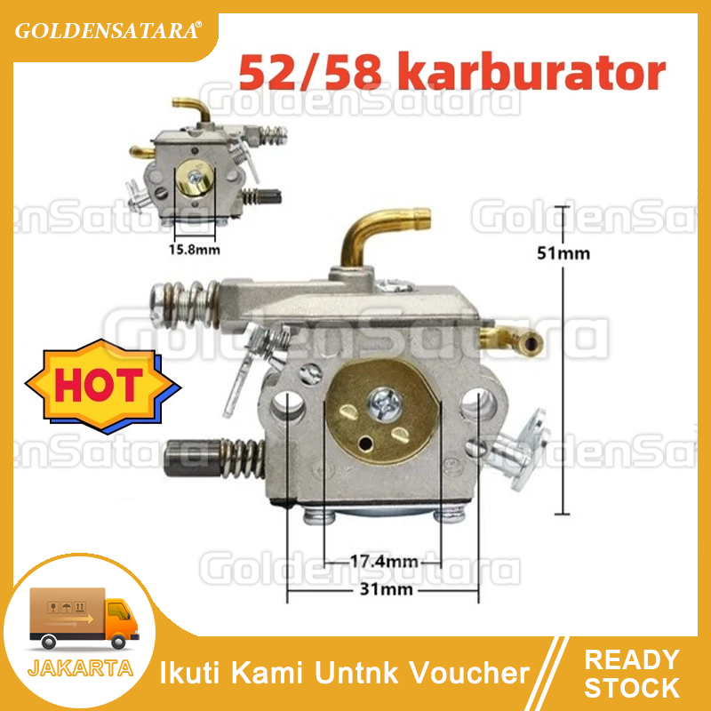 Small Senso carburetor 5800 Ori/carburator Senso chainsaw 5200 5800/52cc 58cc Mini small cutting saw engine Harga 48,118 rupiah*Gratis Ongkir