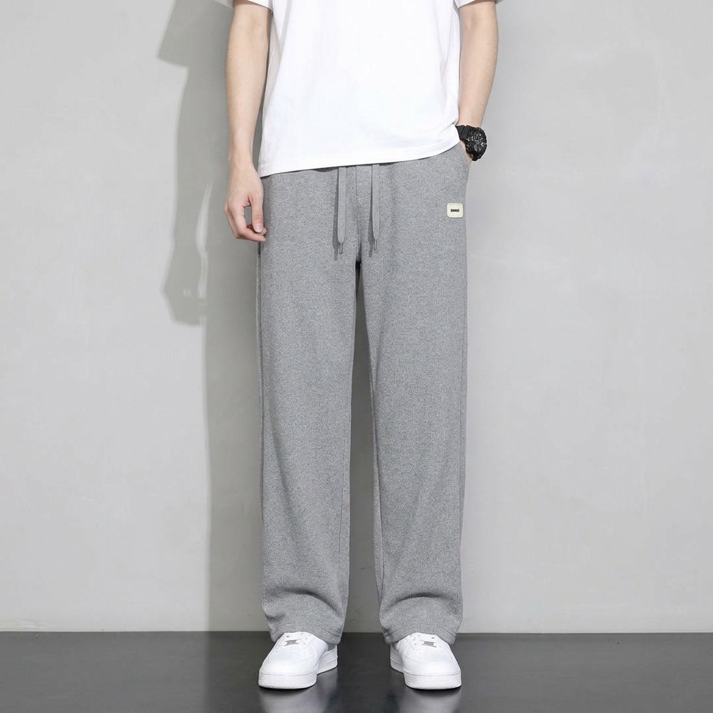 RICHMAN Men’s Loose Fit Wide Legi Trouser – Available in  Grey | Casual Legi Trouser