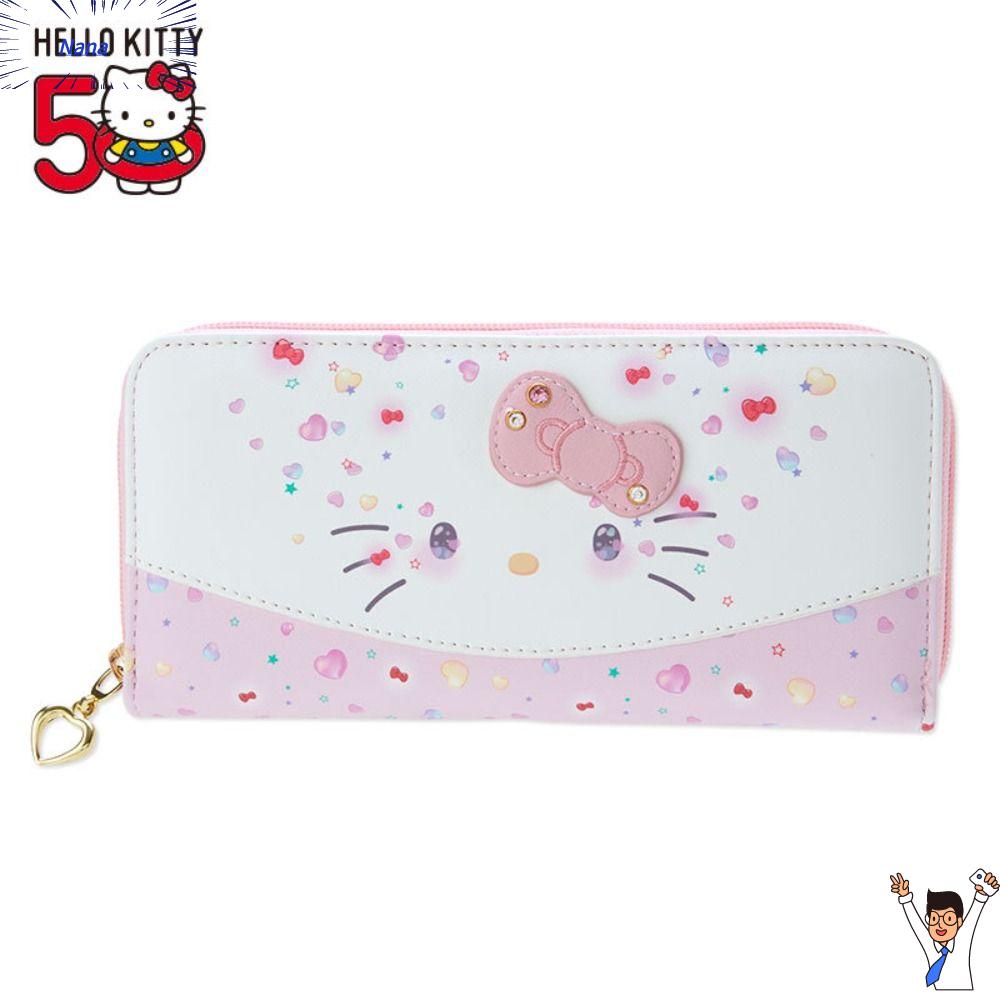 NANA Thời trang giản dị Túi Sanrio Hello Kitty Quà tặng sinh nhật Dễ thương Ví Da PU Túi gấp đựng thẻ