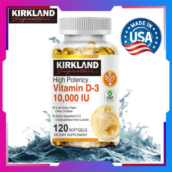 Viên nang Vitamin D-3 KIRKLAND 10.000 IU Tăng cường miễn dịch Hỗ trợ Xương, Cơ, Răng Khỏe mạnh