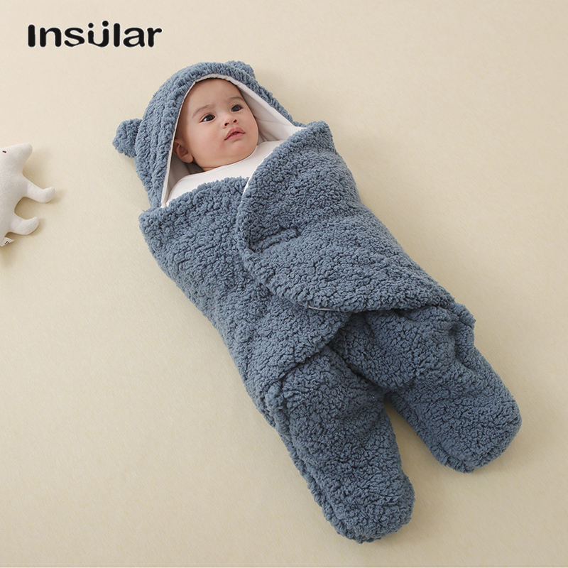 Insular Big White Goose Baby Sleeping Bag Autumn and Winter Thickened