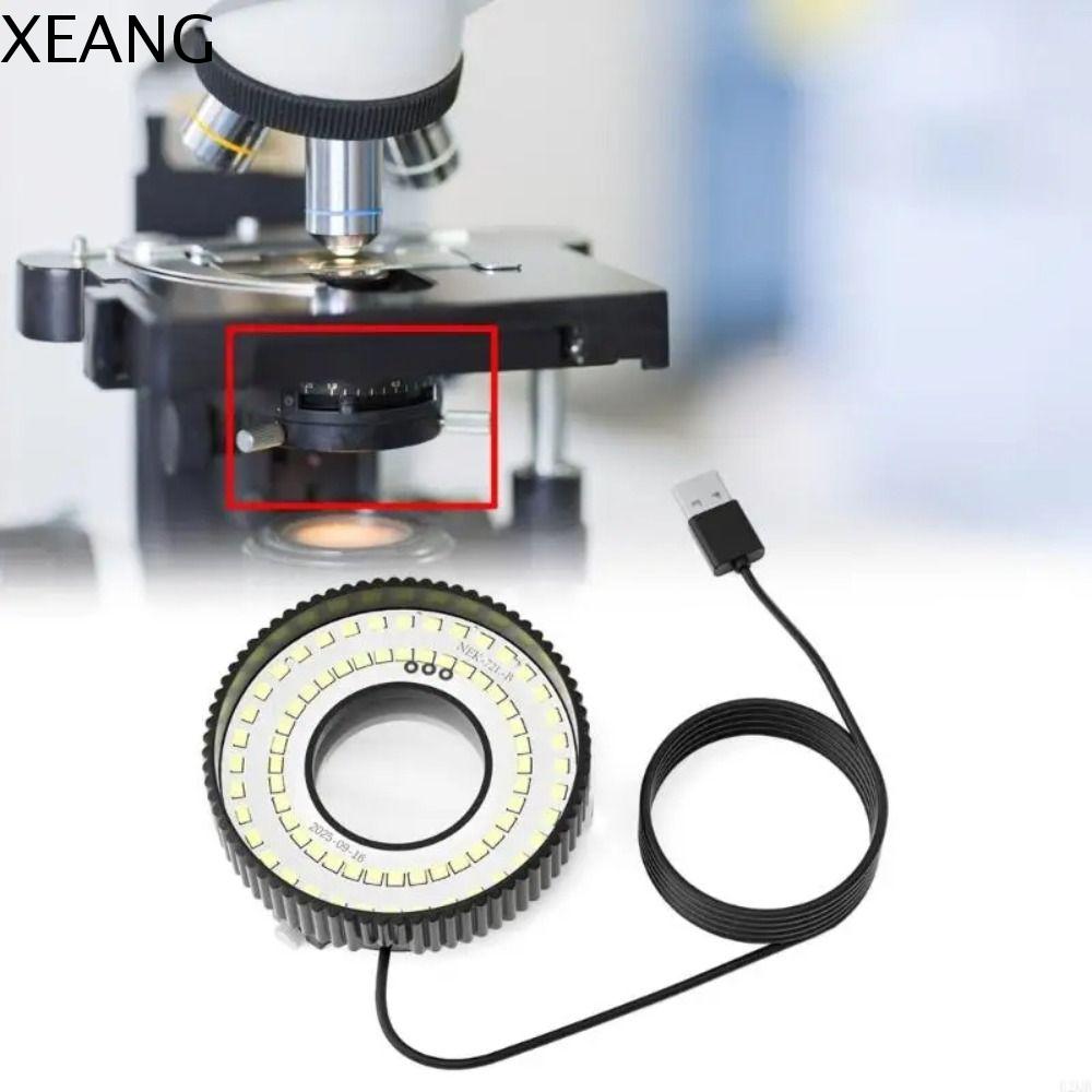 XEANG Đèn LED trắng Đèn LED cho kính hiển vi Cấp nguồn qua USB Độ sáng có thể điều chỉnh Đèn kính hiển vi Ánh sáng bổ sung Ánh sáng dưới đáy Đèn vòng cho kính hiển vi Kính hiển vi sinh học