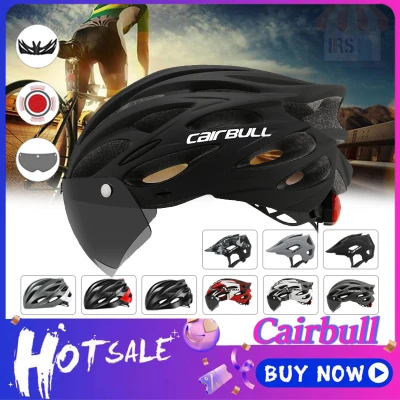 SG Cairbull Bicycle Helmet With LED Light Breathable Ultralight MTB Road Bicycle Moutain Bike Helmet With Visor 头盔