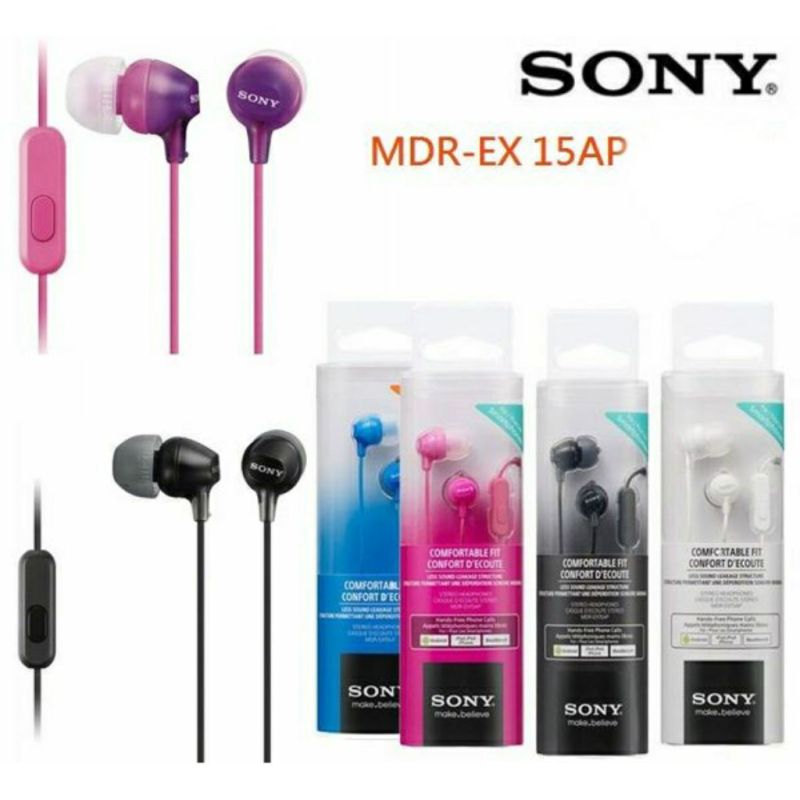 Sony MDR-EX15AP Fashion Color Headphone Earbud Microphone (1 Month Warranty) Singapore