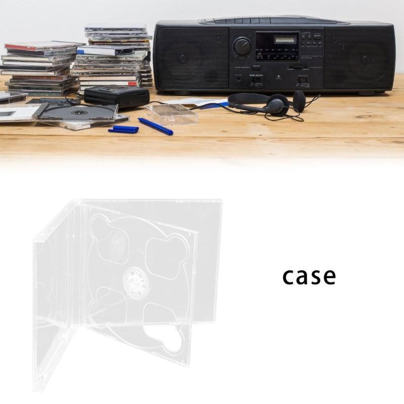 Nhựa trong suốt VCD trường hợp Xách Tay Hộp ổ đĩa lưu trữ đĩa đĩa duy nhất hộp trường hợp ổ đĩa lưu trữ container trường hợp trong suốt