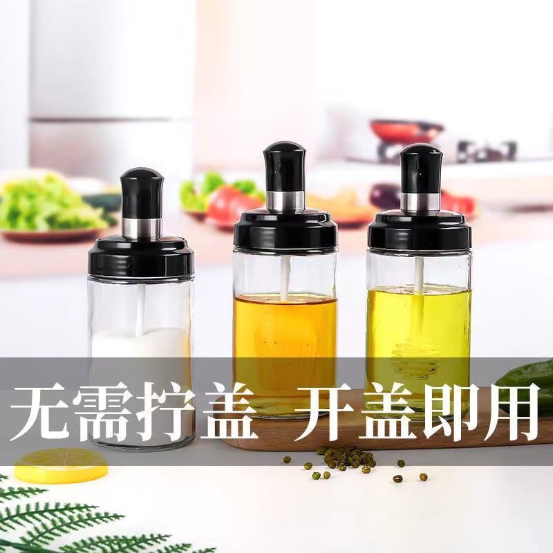 Thủy tinh gia dụng nhà bếp có thể, hộp đa chức năng, chai đựng gia vị, đường, muối, và bột ngọt Bộ bình