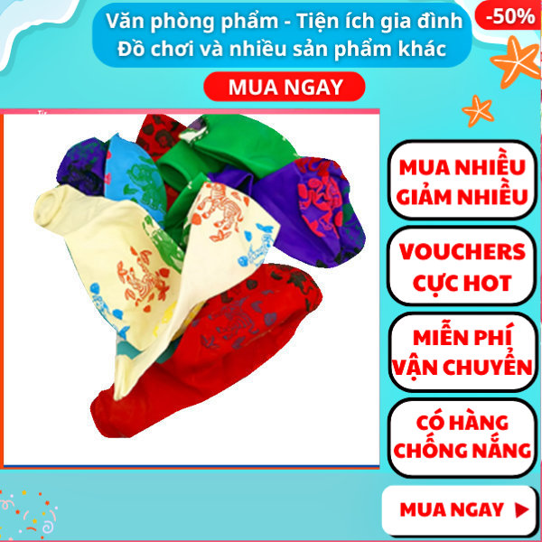 Túi 10 bong bóng loại cực to cho bé, bong bóng sinh nhật, bong bóng trang trí đẹp, bong bóng khổng lồ, Aplusmart