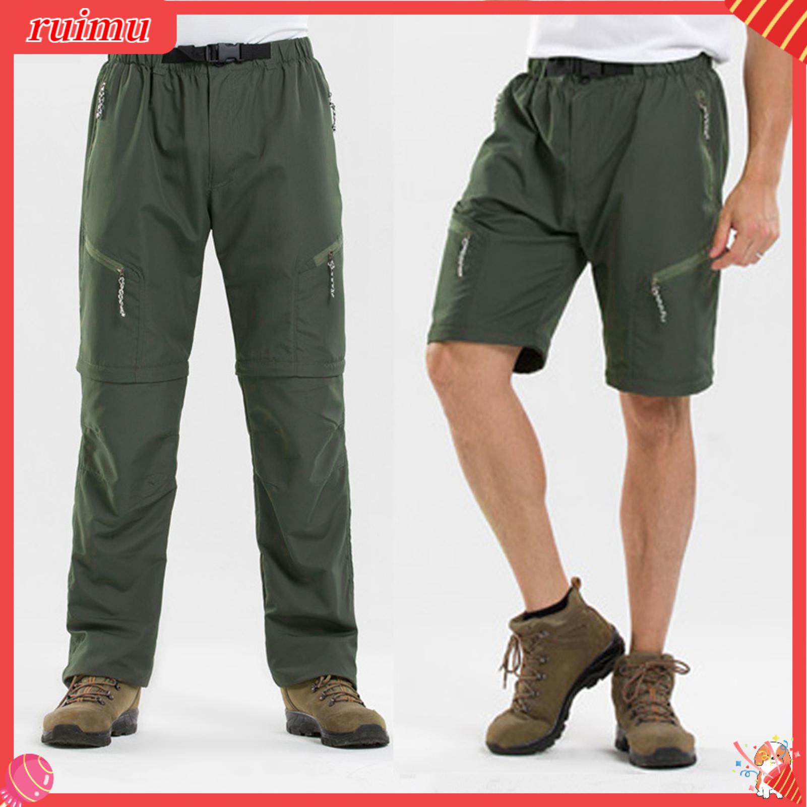 Ruimu quần thoáng khí Người Đàn Ông Leisurewear Tách Người Đàn Ông Của Nhanh Khô Quần ngoài trời Với Túi Bên eo cao quần đi trại Thoáng Khí Cho Mùa Hè Cuộc Phiêu Lưu Trong Châu Á