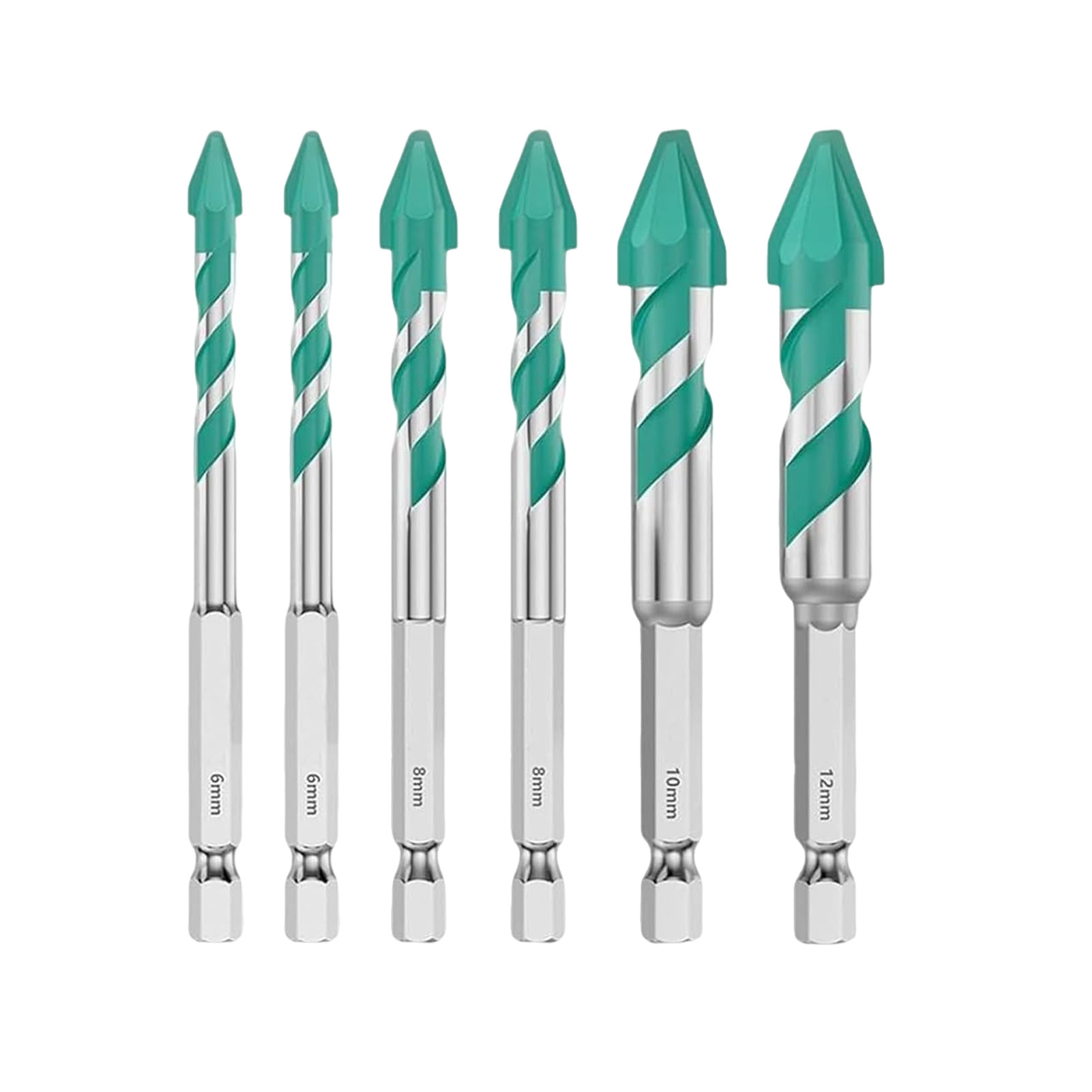 EMachinery Long-lasting Performance Drill Bits Bevel Head Drill Bits High-strength Eccentric Twist Drill Bit Set Rustproof Multi-functional Super-hard Bevel Head 4/6pcs Set Perfect
