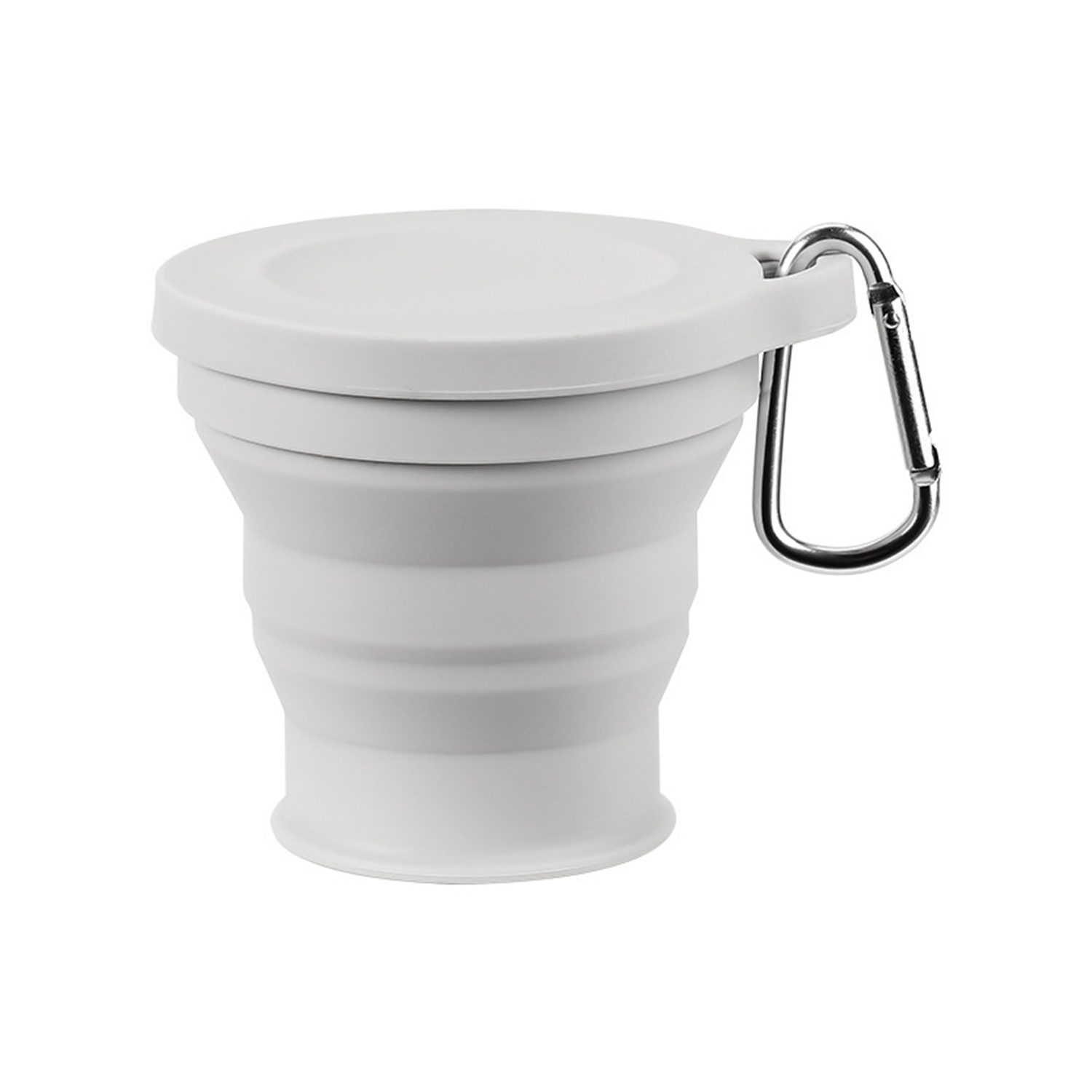 1 PC Folding Cup Mini Retractable Cup Silicone Portable Teacup Outdoor Travel Lightweight Coffee Telescopic Drinking Mug with Lid - 3