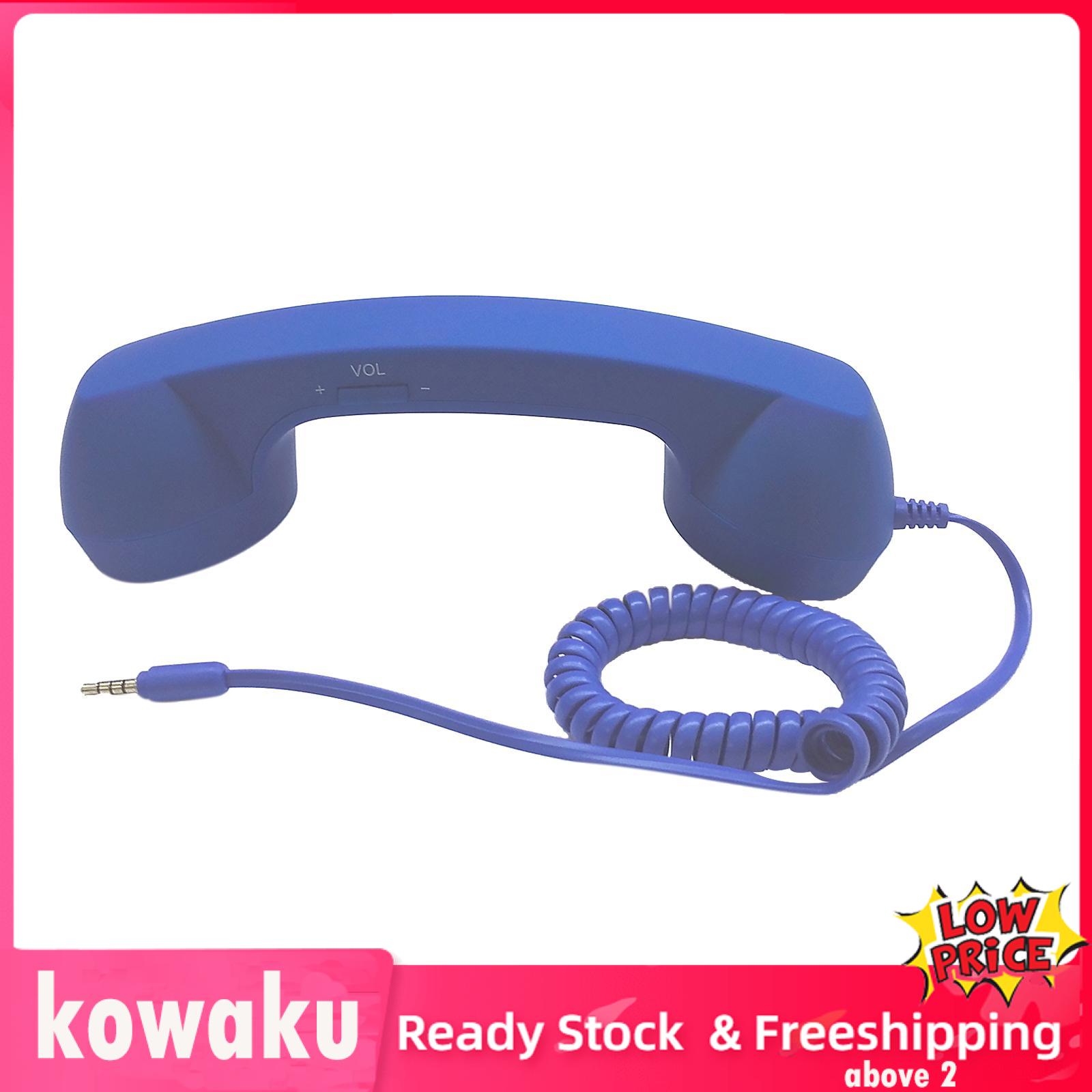kowaku Retro Mobile Phone Handset 3.5mm Comfort Stylish Mic Speaker for iPhone iPad Smartphone Giá 138,102 Đồng*Miễn phí vận chuyển