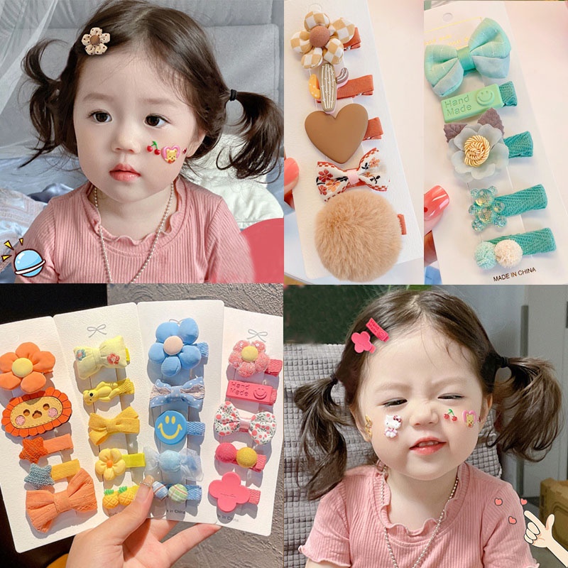 COMBO 60 kẹp tóc dễ thương không làm tổn thương kẹp tóc baby kids chất lượng cao high-grade vải tóc mái kẹp mũ nón