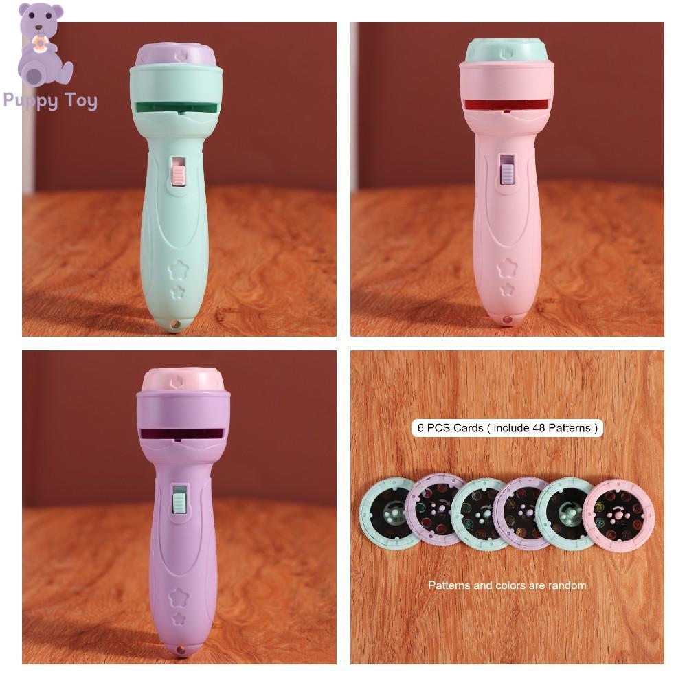 TESDFD Nhận Thức Đèn pin chiếu cho bé Giáo Dục Sớm Đèn Đồ chơi phát sáng cho trẻ em Thú vị 48 mẫu Đèn pin chiếu hoạt hình Em bé/trẻ em/trẻ em/trẻ mới biết đi