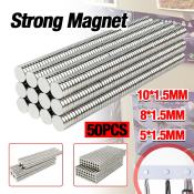 Small Round Neodymium Magnets - 50pcs 