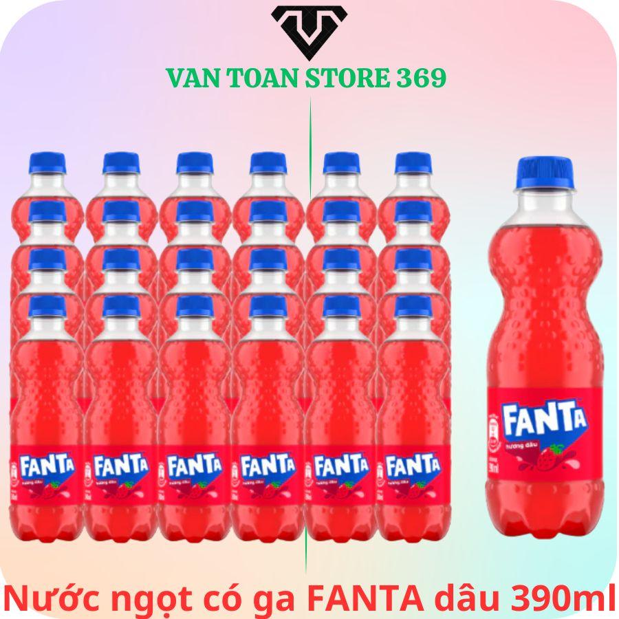 Nước ngọt có ga FANTA dâu chai 390ml