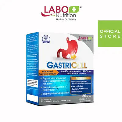 LABO Nutrition GastriCELL • Potent Formula • Effectively Eliminates Recurring Gastric Problems • Acid Reflux • Indigestion • Probiotics