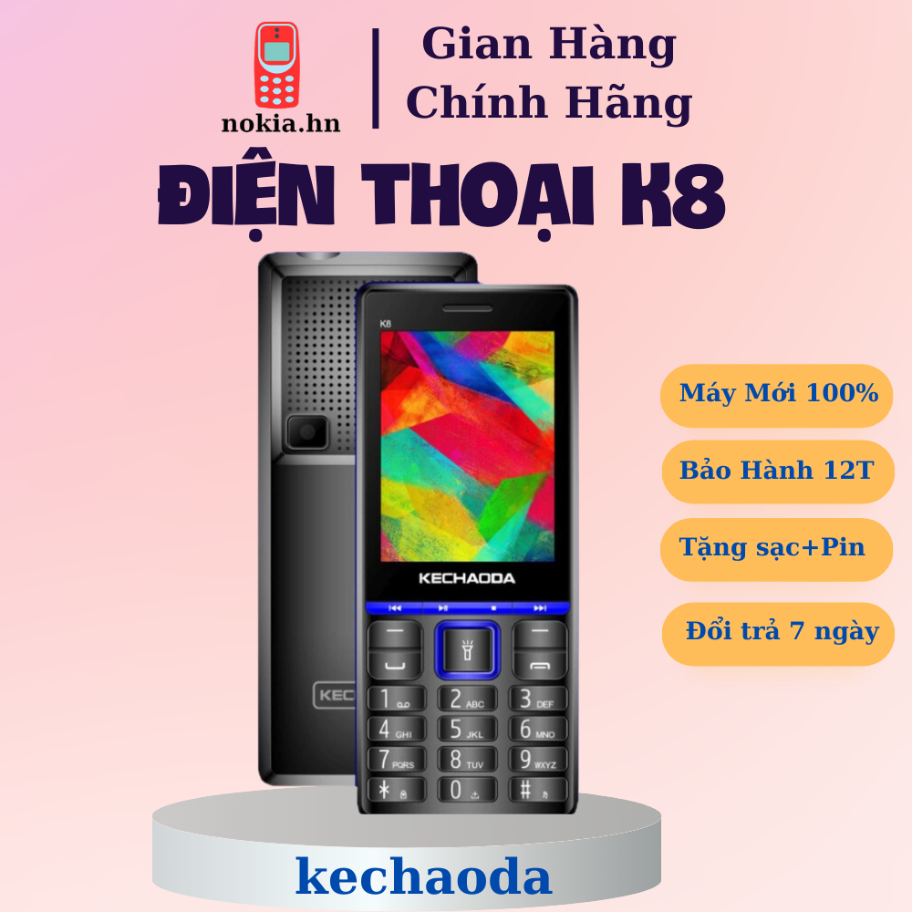 Điện thoại cho người già Kechaoda K8 - Loa to hỗ trợ đọc số sóng khỏe bàn phím to