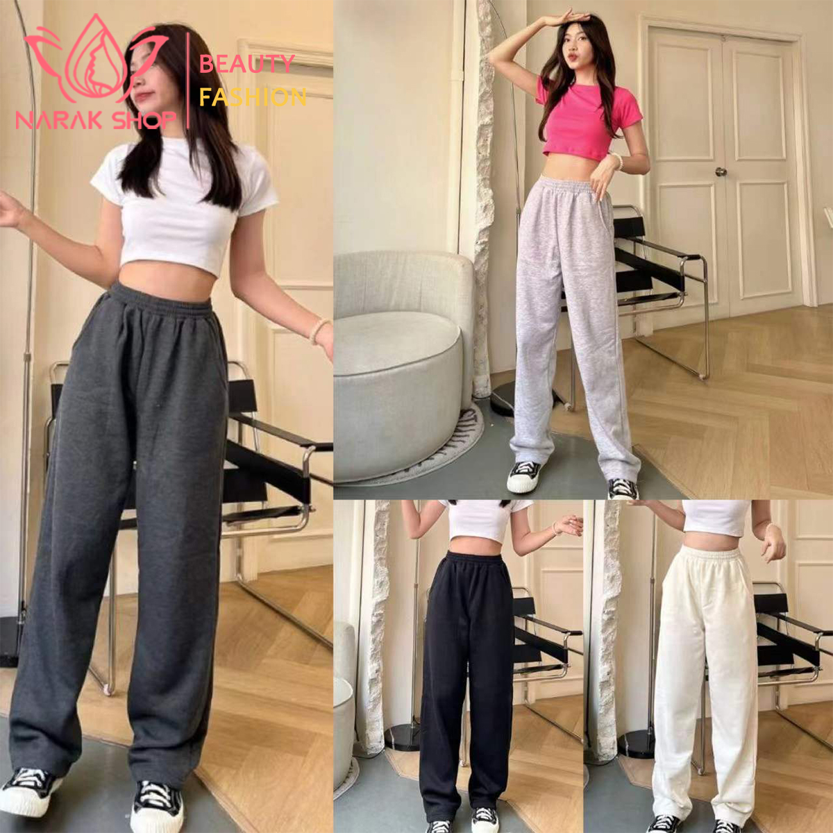 กางเกงลำลองบางฤดูใบไม้ผลิและฤดูใบไม้ร่วง ราคา 140 บาท*ส่งฟรี