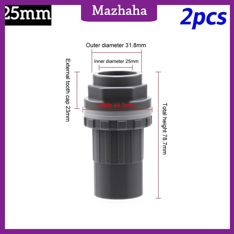 Mazhaha 2 chiếc đầu nối PVC ống thoát nước bể cá dày 20 25 32 mm ống thoát nước trong vườn đầu nối đầu vào bể cá cho bể cá - 6