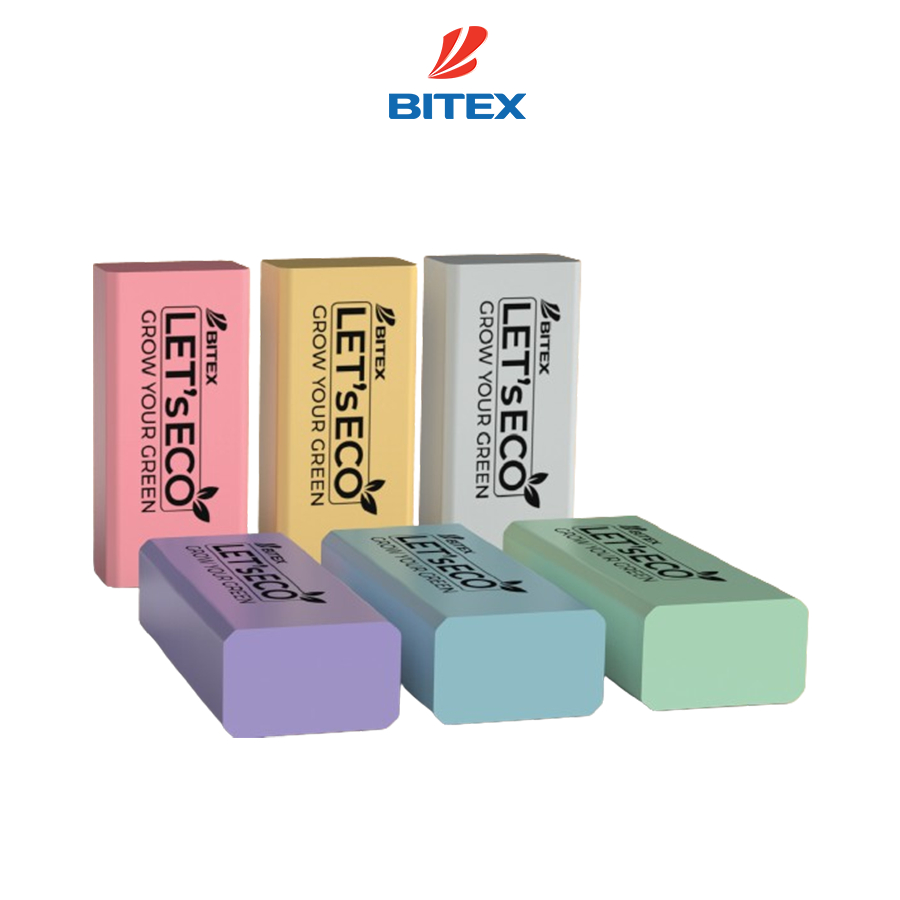 Gôm tẩy Bitex Eco ER22 an toàn sức khoẻ xóa chính xác, không để lại vết, không gây rách giấy