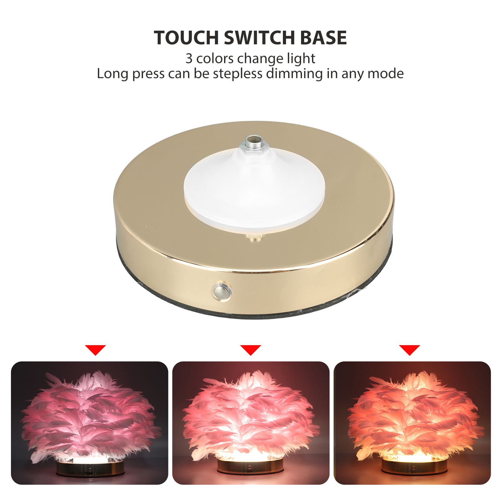 Lông đèn loại USB C 5V lông Đèn bàn mờ dần cho phòng ngủ