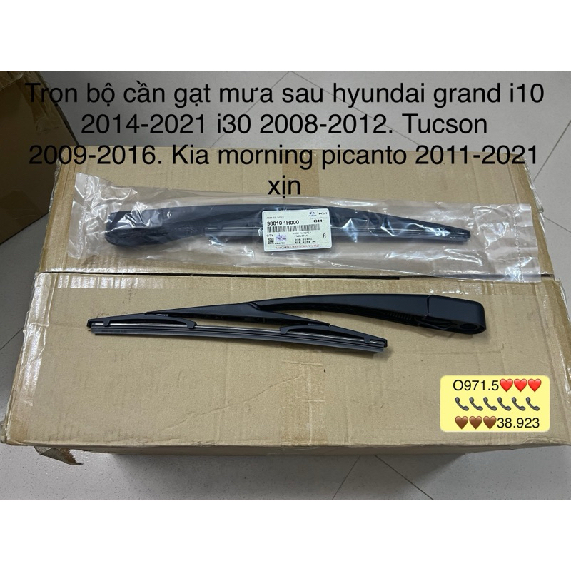 Trọn bộ cần gạt mưa sau Kia morning picanto 2011-2021 hyundai grand i10 2014-2021 i30 2008-2012. Tucson 2009-2016. Xịn